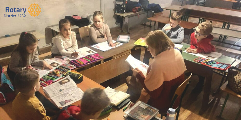Underjordisk skole for ukrainske børn
